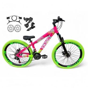 Imagem de Bicicleta Aro 26 Vikingx Tuff X25 Freeride Câmbios Shimano 21v Freio H