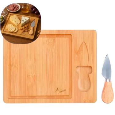 Imagem de Petisqueira Gourmet Bambu C/ Faca Premium Queijos e Frios - Zein