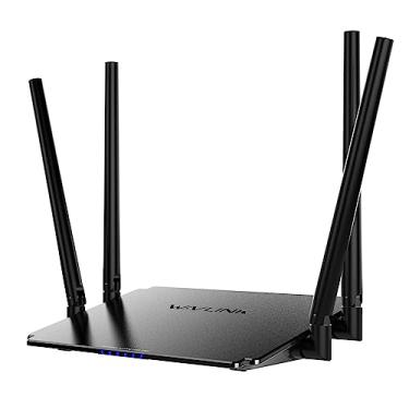 Imagem de WAVLINK Roteador WiFi sem fio AC1200, roteador WiFi 5 de banda dupla de 5 GHz + 2,4 GHz com antenas 4 x 5dBi, WAN/LAN 10/100 Mbps, suporta modo roteador/AP/repetidor, tecnologia de formação de feixe