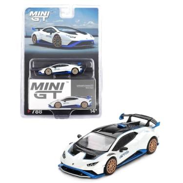 Imagem de 1:64 Diecast Model Car Compatible with Lamborghini Huracán STO Bianco Asopo Limited Edition by Mini GT MGT00788