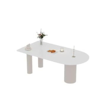 Imagem de Mesa de centro moderna simples mesa de jantar, pequeno apartamento leve mesa de centro luxuosa, mesa de chá personalizada estilo creme mesa de quarto