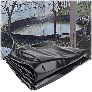 Imagem de Revestimento de lagoa para jardim 2 x 4 m 5 x 5 m 7 x 2 m 9 x 3 m 10 x 9 m membrana de paisagismo de serviço pesado filme de geotextil flexível camada subjacente de HDPE para reservatório piscina de