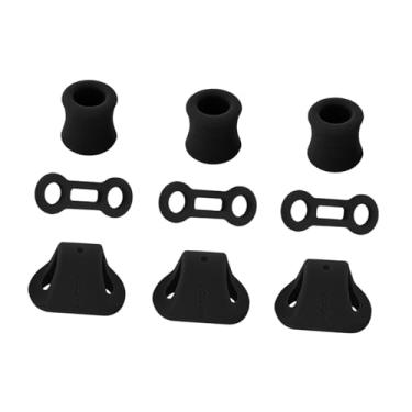 Imagem de kowaku 9x Mosquetão de escalada, anéis de travamento, ferramenta limitadora, anel de amarração, cordas de fixação, rolha, Preto