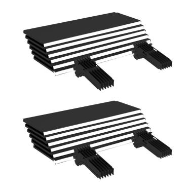 Imagem de Kit 12 Bandejas Gondola Ponta FIT 40 Preto 12X 30x78 Pe Bran