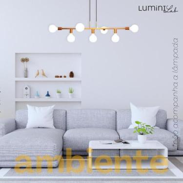 Imagem de Pendente Rubis Aluminio Teto E27 7 Luzes Lumini Lab