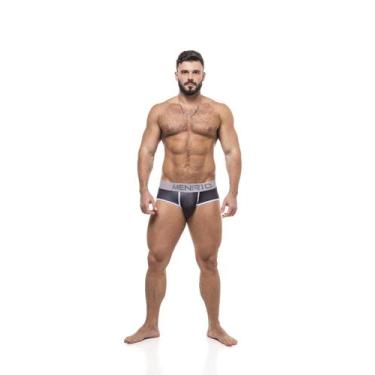 Imagem de Cueca  affair club 5cm preto e cinza - Men From Rio, PP