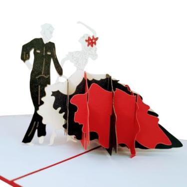 Imagem de iGifts And Cards Cartão de felicitações Flamenco Dançarinos 3D Pop Up - Dança, Artista, Bonito, Vestido, Casal, Arte, Amor, Uau, Divertimento, Meio Dobrado, Feliz Aniversário, Aposentadoria, Amizade, Obrigado, Só Porque