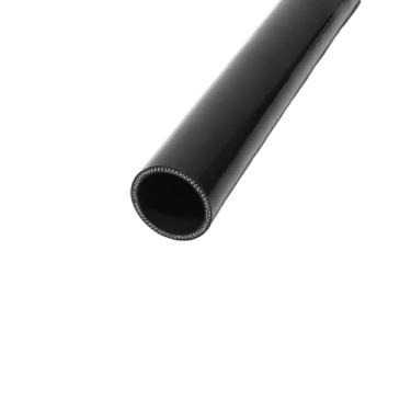 Imagem de I33T Tubo de silicone automotivo, ID 2,5" (63 mm) mangueira de silicone de acoplador reto, mangueira universal de refrigeração de radiador de alta temperatura de 3 camadas 1 m (preta)