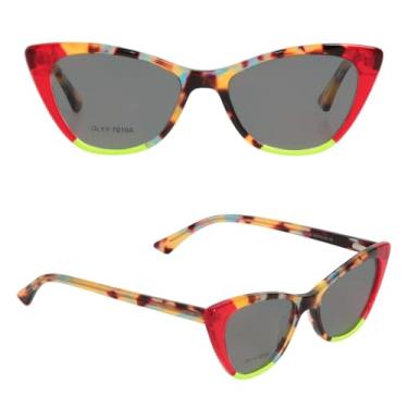 Imagem de Óculos de Sol Feminino Variados Estilo Gatinho – Elegância Retrô com Lentes Polarizadas e Proteção UV Total - Diversos Modelos (Vermelho e Verde)