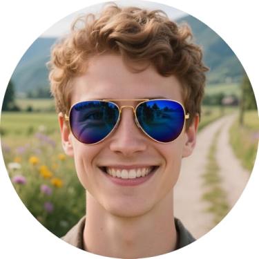 Imagem de Óculos de sol aviador polarizados, leves, com proteção UV400, armação metálica refletiva, óculos elegantes para dirigir, viajar ao ar livre, Azul, F