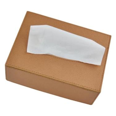 Imagem de Caixa de Lenços de Papel com Revestimento de Tecido Oval – Organizador para Mesa e Sala de Estar, 50/100 Unidades (Rose Gold)