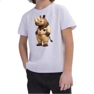 Imagem de Camiseta Infantil Rinoceronte de pijama - Alearts, 10