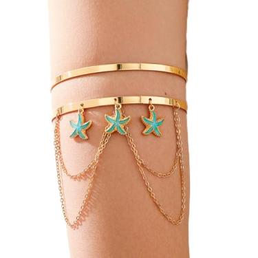 Imagem de Bracelete de braço feminino dourado para o braço e punho de ouro, pulseiras de ouro para mulheres, vestido de deusa grega de Halloween