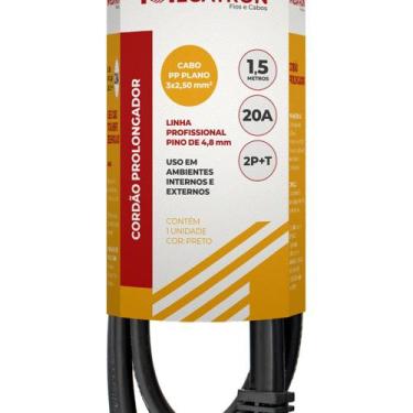 Imagem de Extensão Cabo Prolongador Pp 3x2,50mm 1,5 Metros Preta 419 - MEGATRON