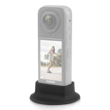 Imagem de Suporte de base fixa para mesa Insta360 X4 PULUZ de silicone (preto)