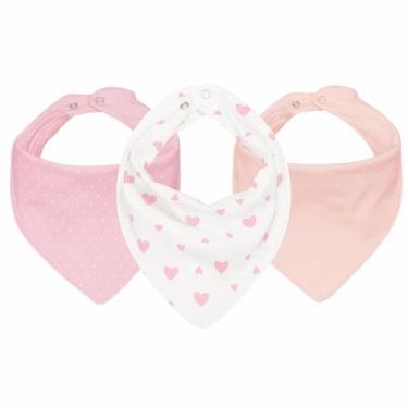 Imagem de Kit 3 Babadores Bandana De Bebê Menina E Menino 100% Algodão - Erich B