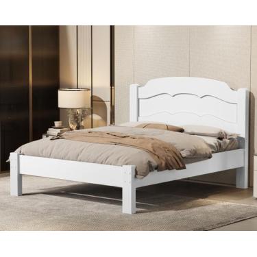 Imagem de Cama casal lais 100% mdf para colchão 188x138 cm - sofisticada - basot