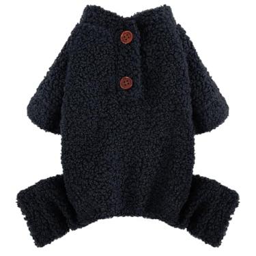 Imagem de Pijamas para cães tamanho pequeno para cães meninas meninos roupas de cachorro pijamas pijamas de cachorro de 4 pernas para chihuahua Yorkie primavera inverno macacão quente roupas cães animais de