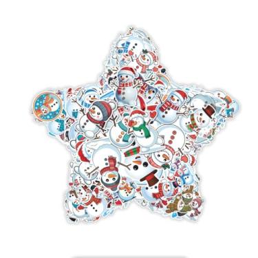 Imagem de Pacote com 60 adesivos de boneco de neve, adesivos fofos de vinil para laptop, garrafa de água, caderno, scrapbook, lembrancinhas de festa infantil, presente para amantes de Natal