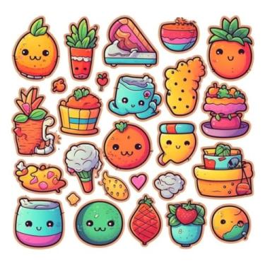 Imagem de Adesivos Kawai Decorativos para Quarto e Cadernos - Personagens Fofo e Temáticos 50x50cm