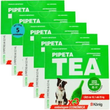 Imagem de Pipeta Tea 3,2ml Antiparasitário Contra Pulgas Para Cães de 10,1 até 2