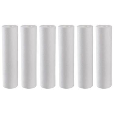 Imagem de Kit 6 Filtro Refil Cartucho Polipropileno Liso 10 5 Micras - BR Fish A