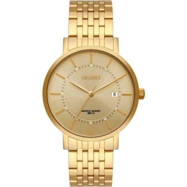 Imagem de Relogio Orient Feminino Dourado banhado folheado minimalista médio soc