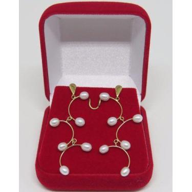 Imagem de Brinco De Ouro 18k 750 Pérola Natural Biwa - DR Joias