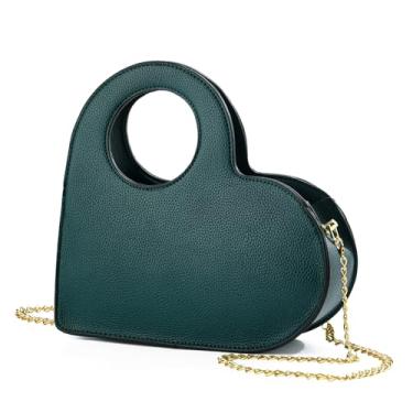Imagem de KURGOOL Bolsa de mão e bolsa de mão, bolsa transversal pequena com corrente dourada, presentes de aniversário para mulheres, mãe, irmã, Verde