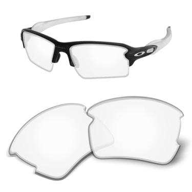 Imagem de Lentes de substituição de 1,6 mm compatíveis com óculos de sol Oakley Flak 2.0 XL OO9188, antiarranhões e resistentes a impactos, Cristal HD, One Size