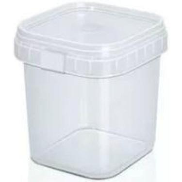 Imagem de Pote Quadrado Transparente 220ml - Ideal para Bolos