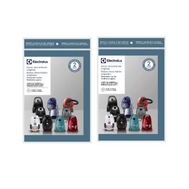 Imagem de 2 Kits 3 Sacos de aspirador de pó - Modelos: Clario, Classic Silencer, Jetmaxx, Ultrasilencer, Ultraone, Equipt e Powerforce (SWECL) Electrolux