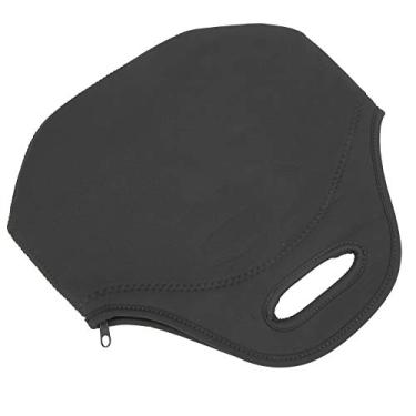 Imagem de Lunchagem de Neoprene Isolada e Portátil Quente para Acampamento para Piquenique, Com Gelo Azul, Mantenha a Bebida Fria e Frutas Frescas, Material Resistente, Zíper, (Tudo preto)