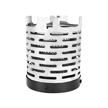 Imagem de Mini Portátil Tampa de Fogão a Gás de Aquecimento de Metal Ao Ar Livre Portátil, Feito de Aço Inoxidável Premium, Design de Aberturas, Resistente e Leve para acampar. Com a