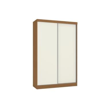 Imagem de Guarda Roupa Solteiro 2 Portas De Correr E 2 Gavetas N571 Flex Canela/canela Ou Off White - Kappesberg