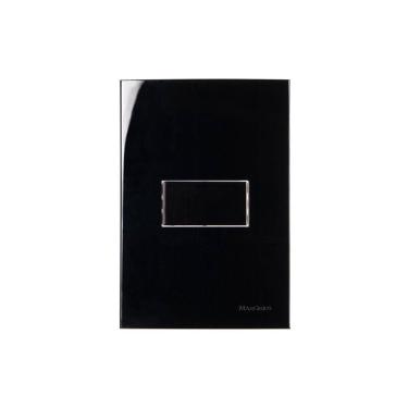 Imagem de Interruptor Simples Margirius Sleek 10a Com Placa 4x2 Preto Ebony Preto