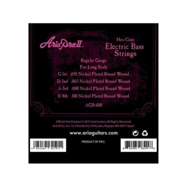 Imagem de Encordoamento Para Baixo 4 Cordas .045 Ags600 Aria Pro Ii