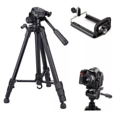 Imagem de Tripé Para Câmera Digital Com Nível E Suporte Para Celular 1.80 Mts