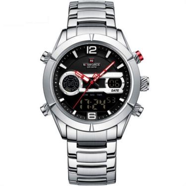 Imagem de Relógio Impermeável Digital Masculino Esportivo Duplo Display Vermelho