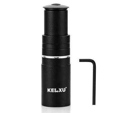 Imagem de Kelxu Suporte de haste de bicicleta, extensor de guidão de garfo de liga de alumínio de 28,6 mm para MTB/Road Bike/BMX com parafusos de alta resistência (altura 115 mm, preto)
