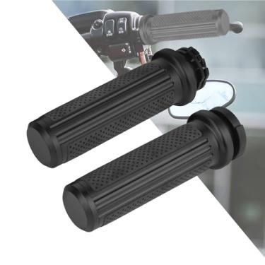 Imagem de HDBUBALUS Pegas de mão para motocicleta, cabo de acelerador, guidão apto para Harley Dyna Softail Touring Road King Road Glide Sportster 48 72 883 1200