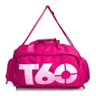 Imagem de Bolsa Mala T60 Fitness Para Academia Treino Esporte E Viagem - Rosa Pi