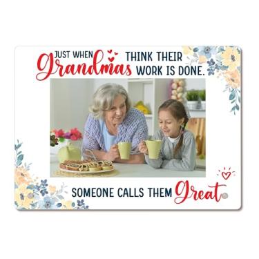 Imagem de Porta-retrato de acrílico para avós, Just When Grandmas Think Their Work Is Done Someone Calls Them Great Photo Frames, Dia dos Avós, presente de Natal para avós, para avós, de netos, 09