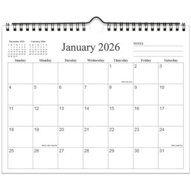 Imagem de Mini calendário 2026 - pequeno 2026-2027 de dezembro de 2025 a junho de 2027, calendário pequeno de 19 meses com papel premium, 15 x 20 cm, preto