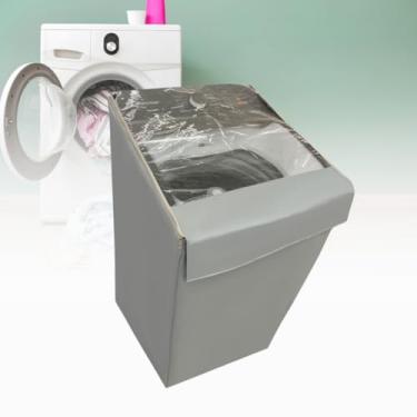 Imagem de CAPA PARA MÁQUINA DE LAVAR BRASTEMP 15KG BWK TRANSPARENTE (CINZA)