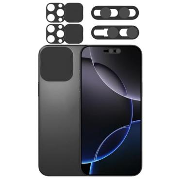 Imagem de EYSOFT Capa de privacidade compatível com iPhone 16 Pro/16 Pro Max com capa de câmera frontal, protege a privacidade e a segurança, abrir/feche a capa de câmera antiespião de reconhecimento facial