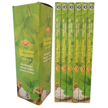 Imagem de Incenso Indiano Sac Sal Grosso Mentolado - Limpeza Profunda 6 Caixas