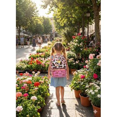 Imagem de Mochila de Costas Grande Puket Vaca Summer Drinks Branca