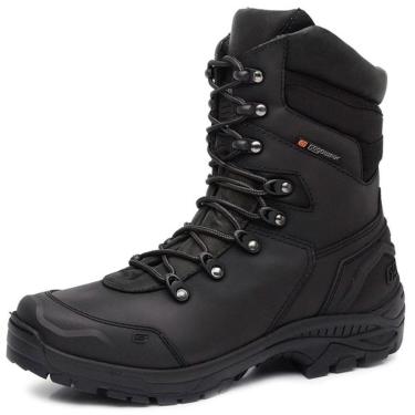 Imagem de Bota Coturno Cano Longo Couro Adventure com Cadarço Sola Robusta Leve Antiderrapante-Masculino