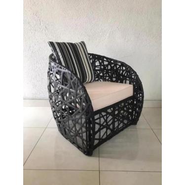 Imagem de Poltrona Fibra Sintética E Alumínio De Sacada Piscina Jardim - Sarah M